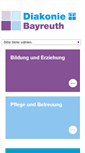 Mobile Screenshot of diakonie-bayreuth.de